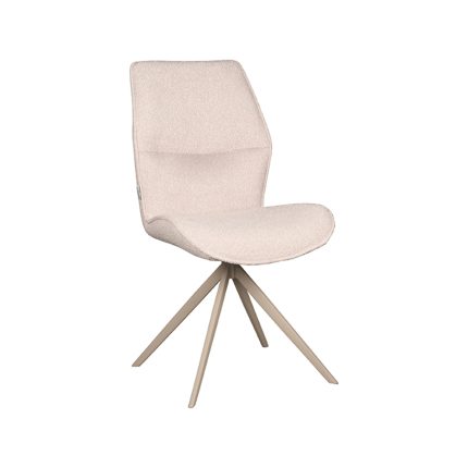 LABEL51 Eetkamerstoel Comfy - Naturel - Boucle