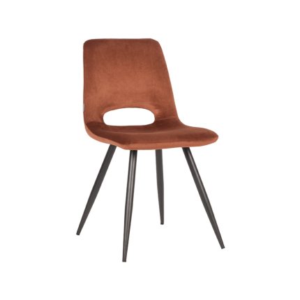 LABEL51 Eetkamerstoel Josh - Roest - Fluweel