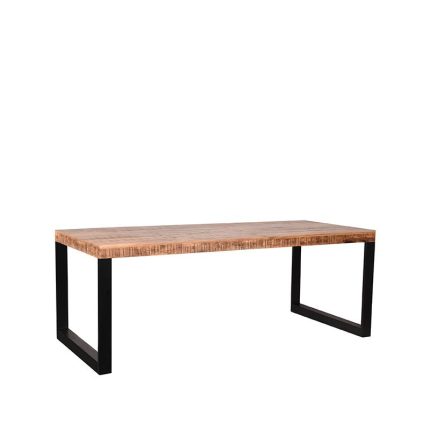 LABEL51 Eetkamertafel Glasgow - Ruw - Mangohout - 220x95 cm