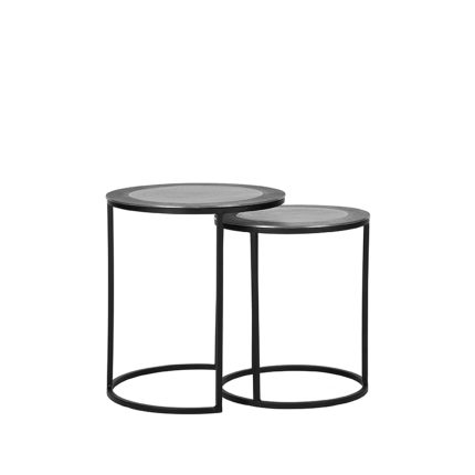 LABEL51 Salontafel Set Pair - Antiek as - Metaal - 40 cm