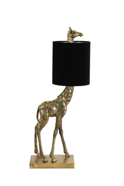 Tafellamp Giraffe - Goud/Zwart - 26x16x61cm