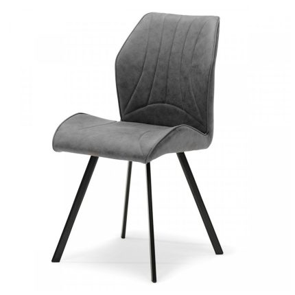 Chair Gana black Fabric Soft Anthracite