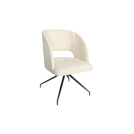 STOEL DOHA ZB-5642-1 ZWARTE POTEN ROOMkleurig