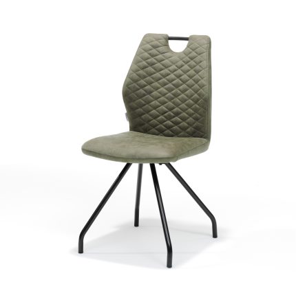 Chair Carlos black Fabric Soft Green