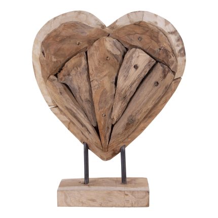Almada Heart - Decoratiehart in teak.