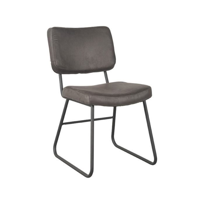 LABEL51 Eetkamerstoel Noah - Antraciet - Microfiber - Afbeelding 1
