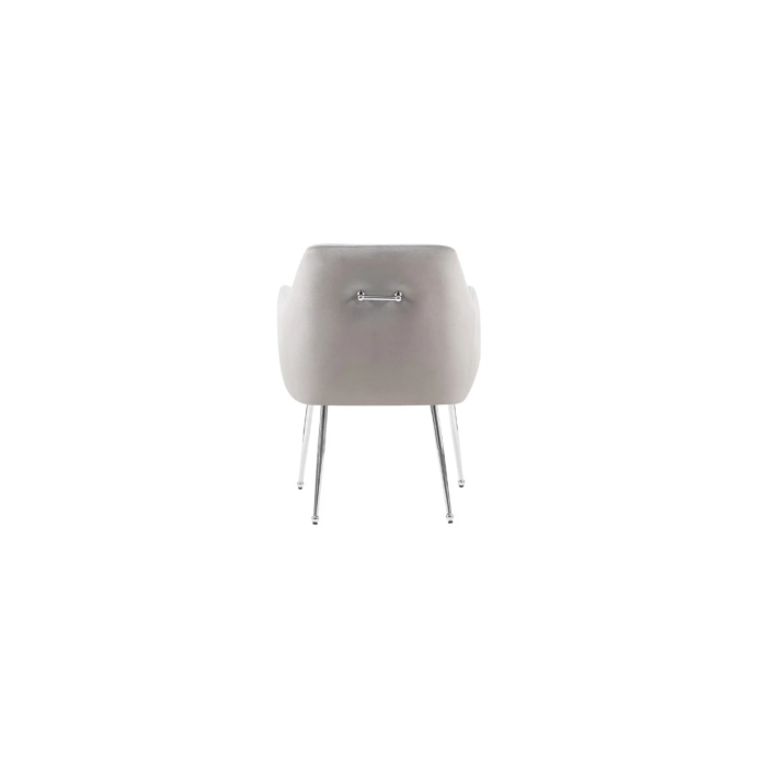 STOEL MILA VC802B ZILVER + GRIJS KROKODIL - Afbeelding 1