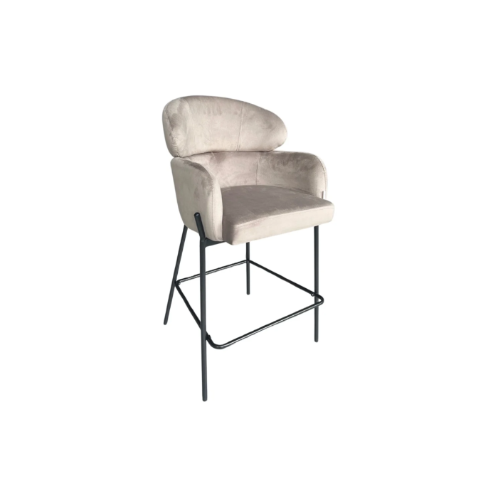 STOEL EMMA BAR VC815 ZWARTE POTEN TAUPE - Afbeelding 1