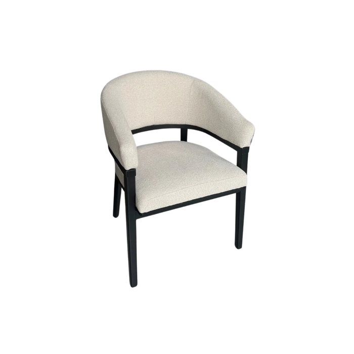 STOEL MALTA ZB-5634 ZWARTE POTEN CREME 1 - Afbeelding 1