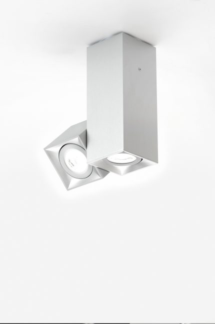 Dau 80 plafondlamp 2 x GU10 Geborsteld aluminium