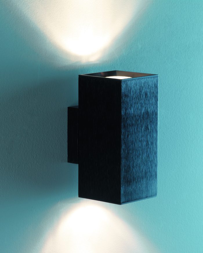 Dau 80 Wandlamp 2 x GU10 Geborsteld zwart aluminium - Afbeelding 1