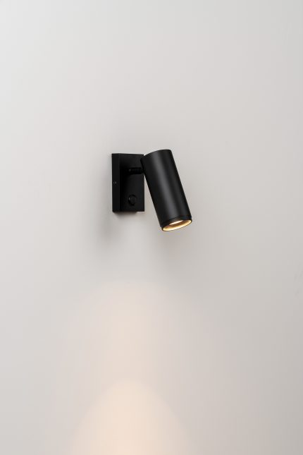 Haul 55 Wandlampbed hoofd GU10 textuur zwart