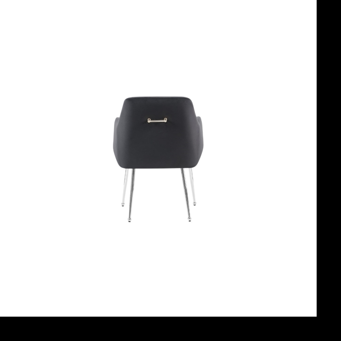 STOEL KAREN ZWARTE POTEN + LICHT TAUPE TEXERE - Afbeelding 1