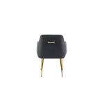 STOEL MILA VC802B GOUD + ZWART KROKODIL