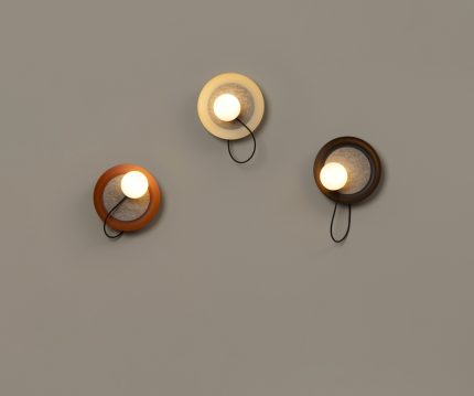 Wandlamp van draad @ 24 cm G9 gestructureerd mink