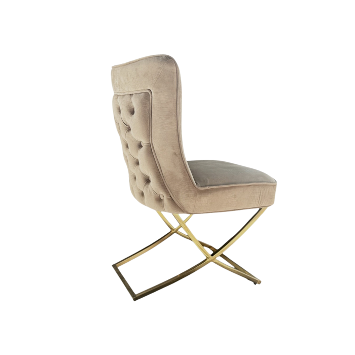STOEL RIXOS 105 GOUDEN POTEN + ZWART STOF (C59) - Afbeelding 1