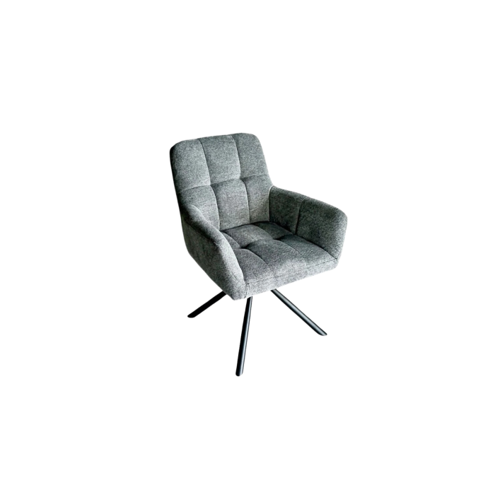 STOEL SPIN DRAAIEN ZB-5538 ZWARTE POTEN DONKERGRIJS TEXERE - Afbeelding 1