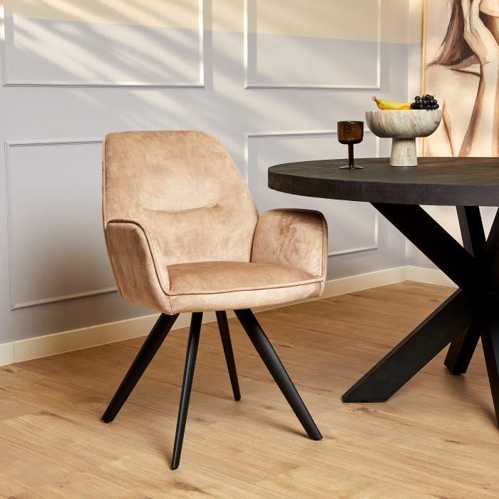 Eetkamerstoel Nova | Beige (set van 2) - Afbeelding 1