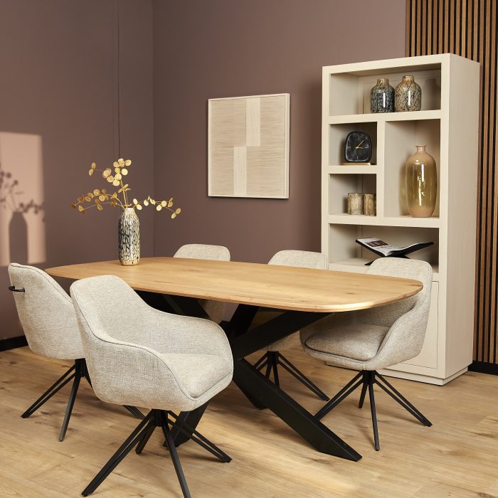 Eetkamerstoel Jens | Beige (set van 2) - Afbeelding 1