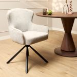 Eetkamerstoel Hanna | Beige | Met armleuning (set van 2)