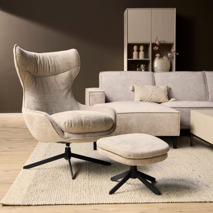 Fauteuil Olivia | Taupe - Afbeelding 1