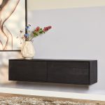 Zwevend tv-meubel Vision Black | 120 cm