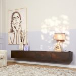 Zwevend tv-meubel Vision Walnut | 240 cm