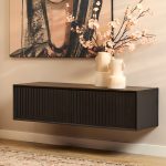 Zwevend tv-meubel Madison Zwart | 120 cm