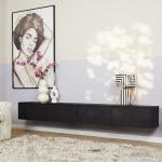 Zwevend Tv-meubel Vision Black | 240 cm