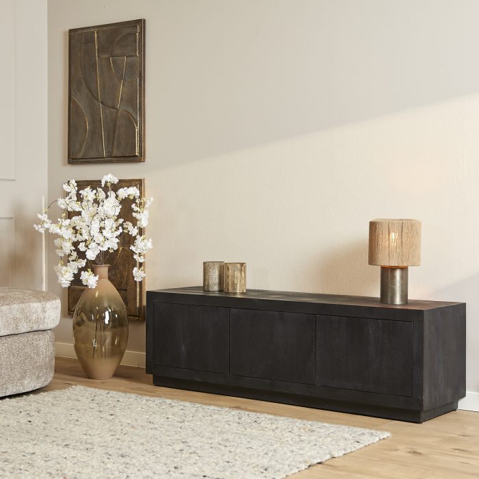Tv-meubel Brussel Zwart | 150 cm - Afbeelding 1
