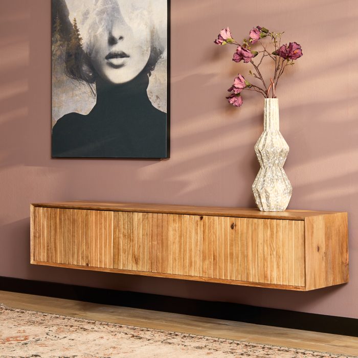 Zwevend tv-meubel Madison Naturel | 160 cm - Afbeelding 1