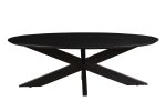 Oslo Ovaal Zwart 130 cm