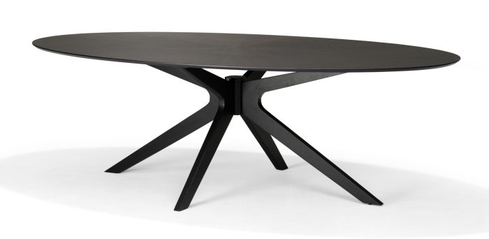 Julia 120X70 Salontafel Ovaal Eiken Zwart - Afbeelding 1