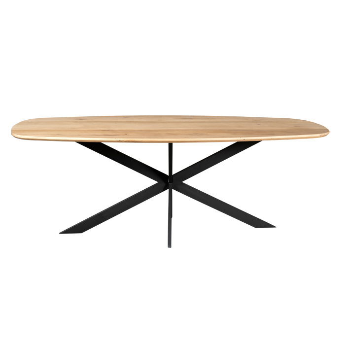 Eiken eettafel Ferris | Deens Ovaal 240 cm | Naturel - Afbeelding 1