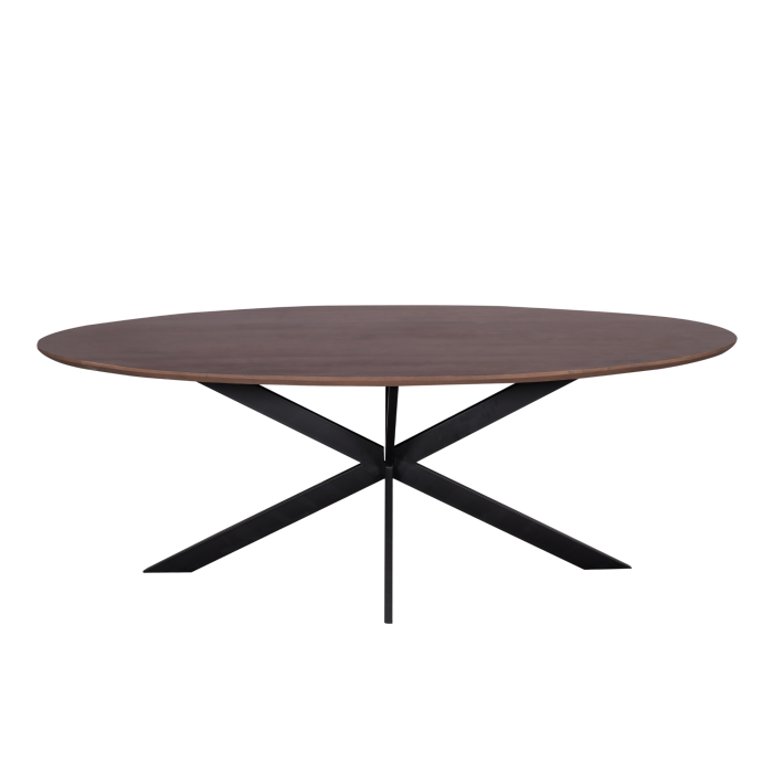 Eiken eettafel Ferris | Ovaal 210 cm | Walnoot - Afbeelding 1