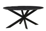 Marmeren Ovale Spin Zwart 180cm