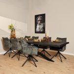 Boomstamtafel Boston Zwart | 300 cm