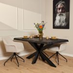 Boomstamtafel Boston Zwart | 160 cm