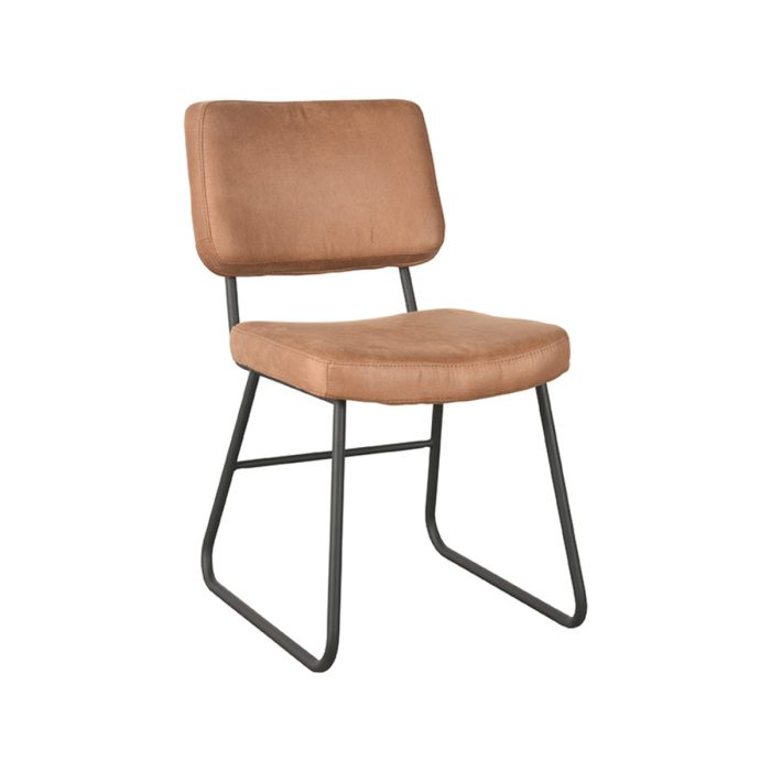 LABEL51 Eetkamerstoel Noah - Cognac - Microfiber - Afbeelding 1