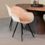 LABEL51 Eetkamerstoel Forli - Zand - Fluweel