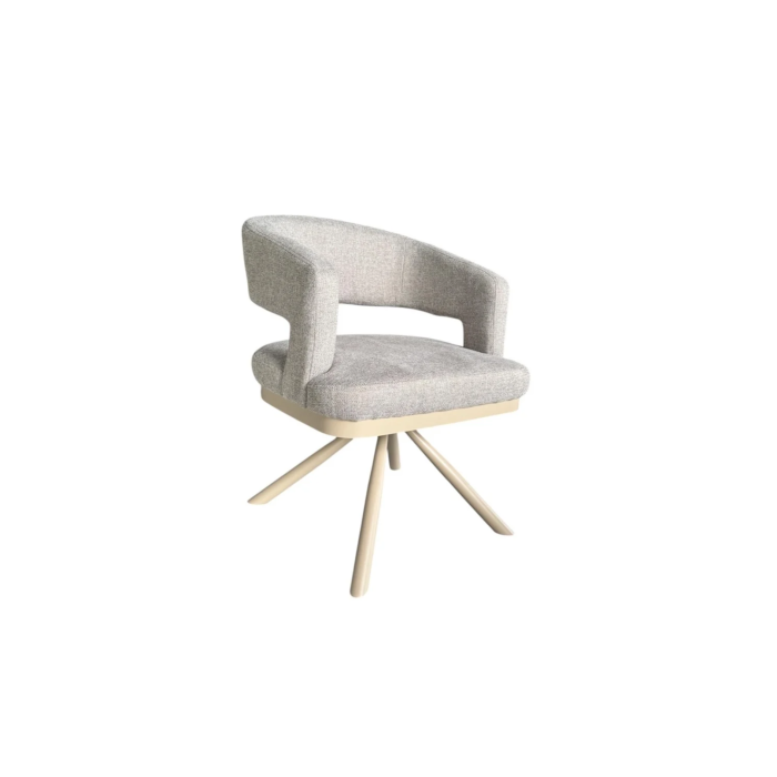 STOEL DESIREY ZB-5685 CHAMPAGNE POTEN TAUPE FY2415-6 - Afbeelding 1