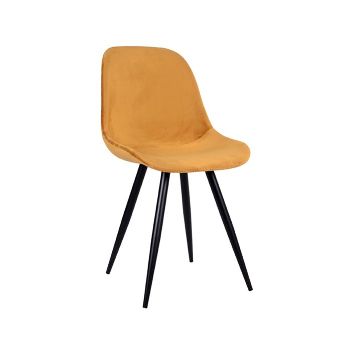 LABEL51 Eetkamerstoel Capri - Oker - Fluweel - Afbeelding 1