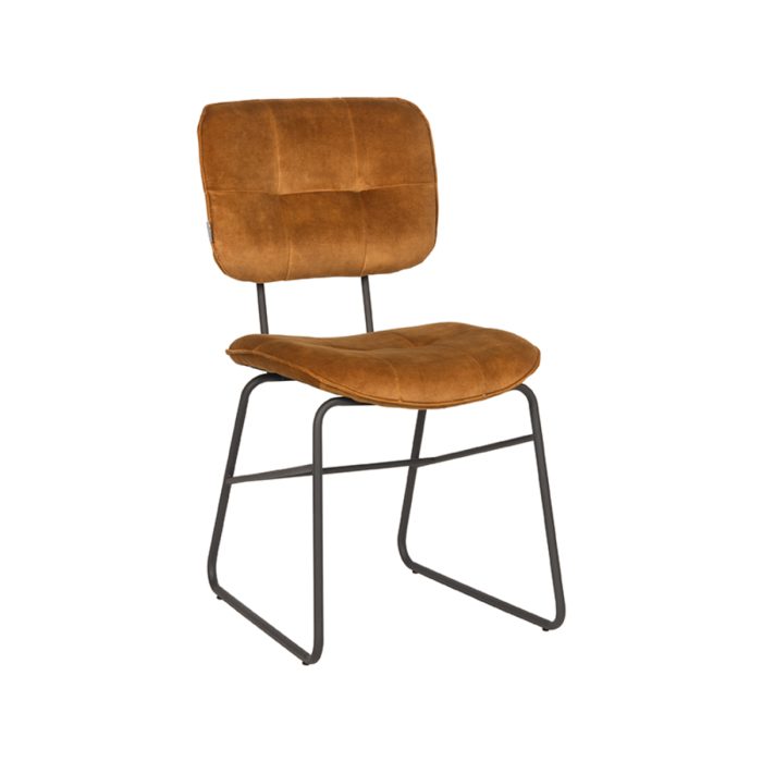 LABEL51 Eetkamerstoel Dez - Oker - Velours - Afbeelding 1