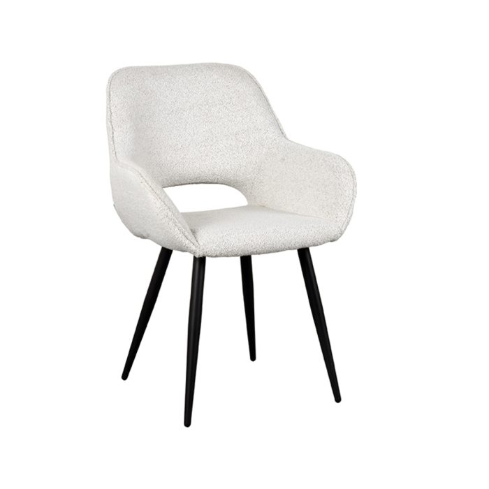 LABEL51 Eetkamerstoel Fer - Crème - Boucle - Afbeelding 1