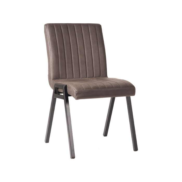 LABEL51 Eetkamerstoel Matz - Antraciet - Microfiber - Afbeelding 1