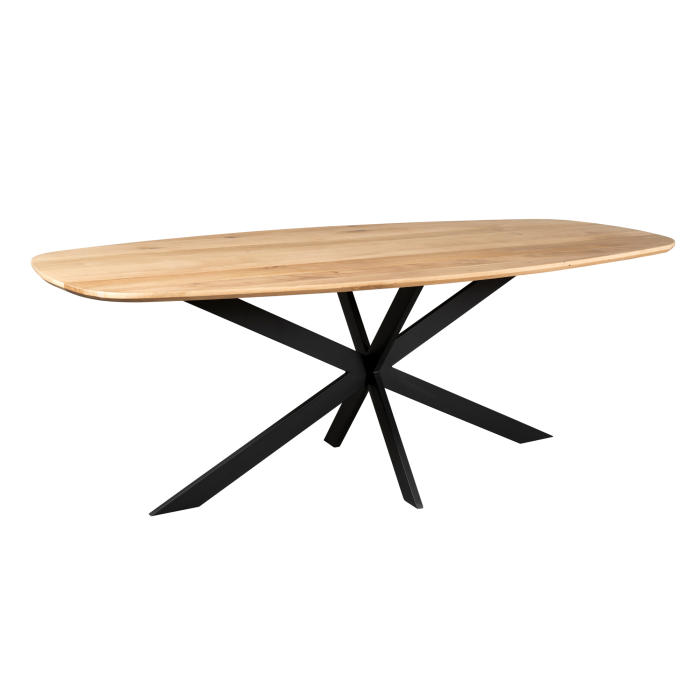 Eiken eettafel Ferris | Deens Ovaal 240 cm | Naturel - Afbeelding 2