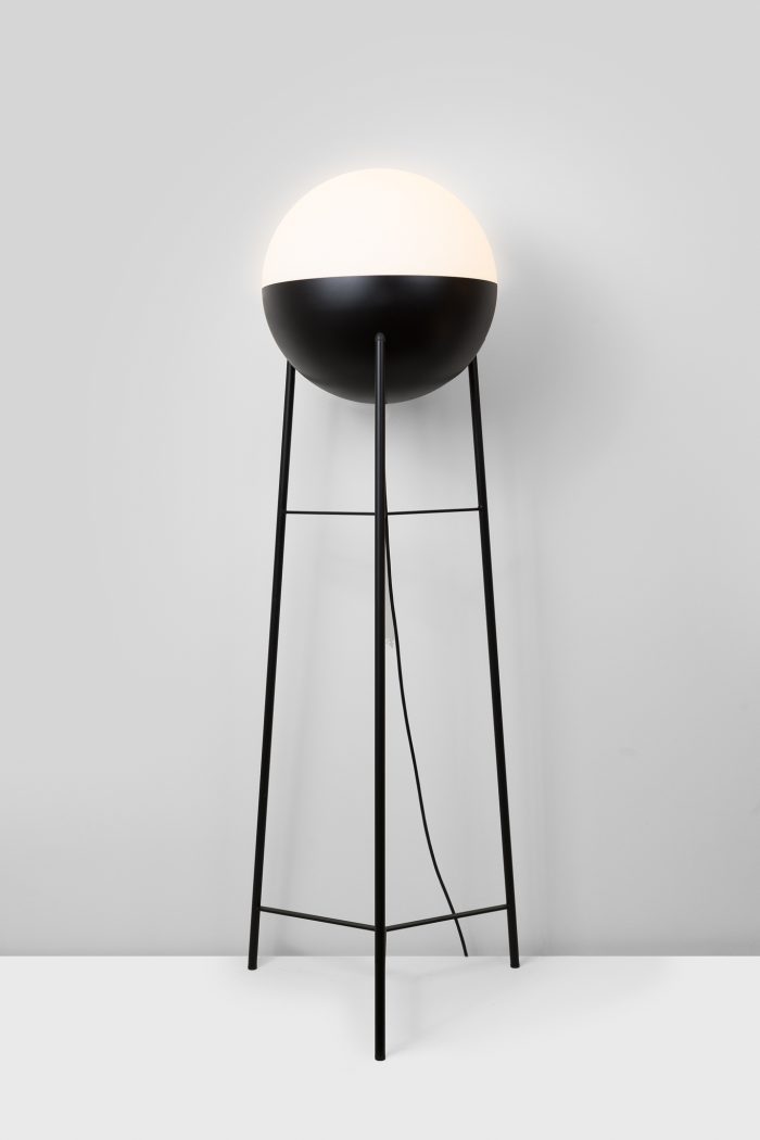Halve vloerlamp @ 35 cm E27 gestructureerd zwart - Afbeelding 2