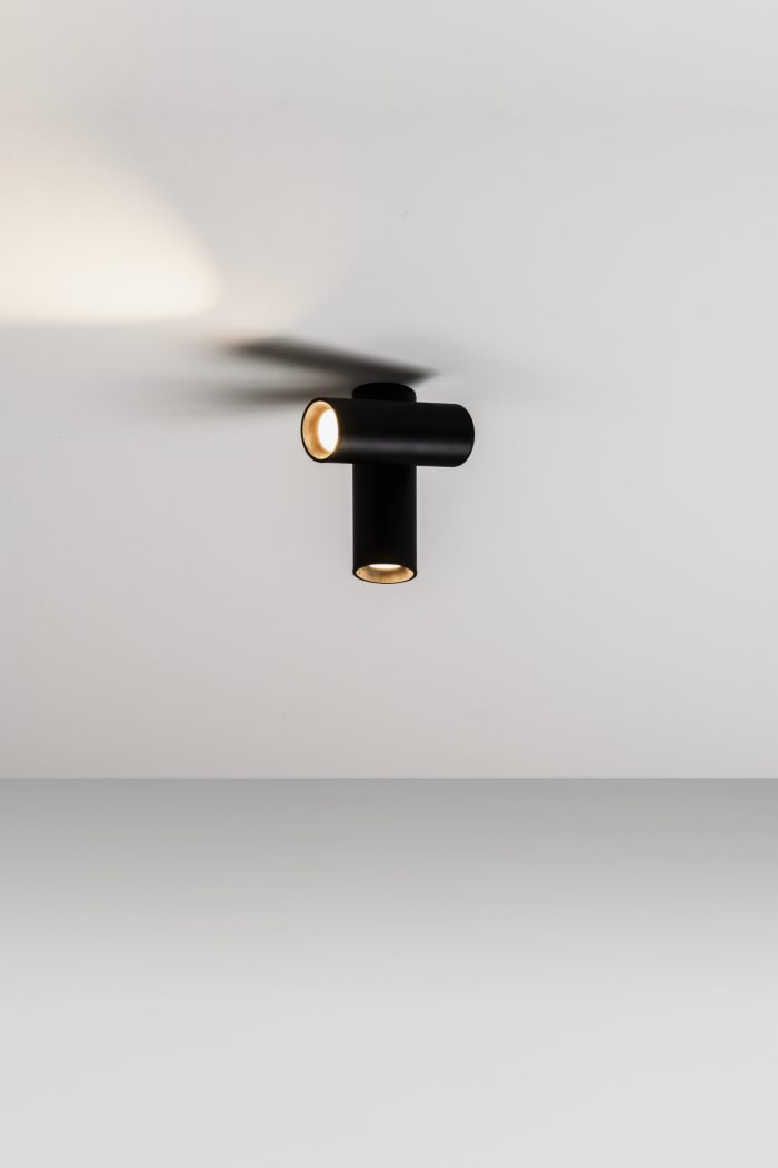 Haul 40 plafondlamp 2 Led DOB 5 W gestructureerd zwart - Afbeelding 2