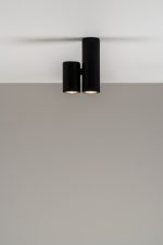 Kronn plafondlamp 2 x GU10 gestructureerd zwart - Afbeelding 2