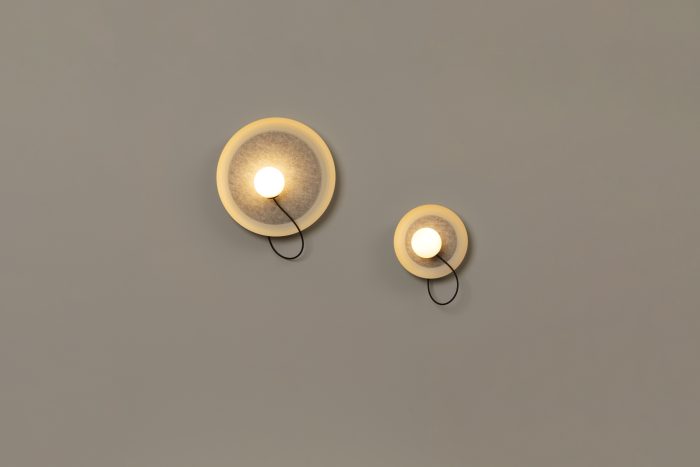 Wandlamp van draad @ 24 cm G9 gestructureerd mink - Afbeelding 2